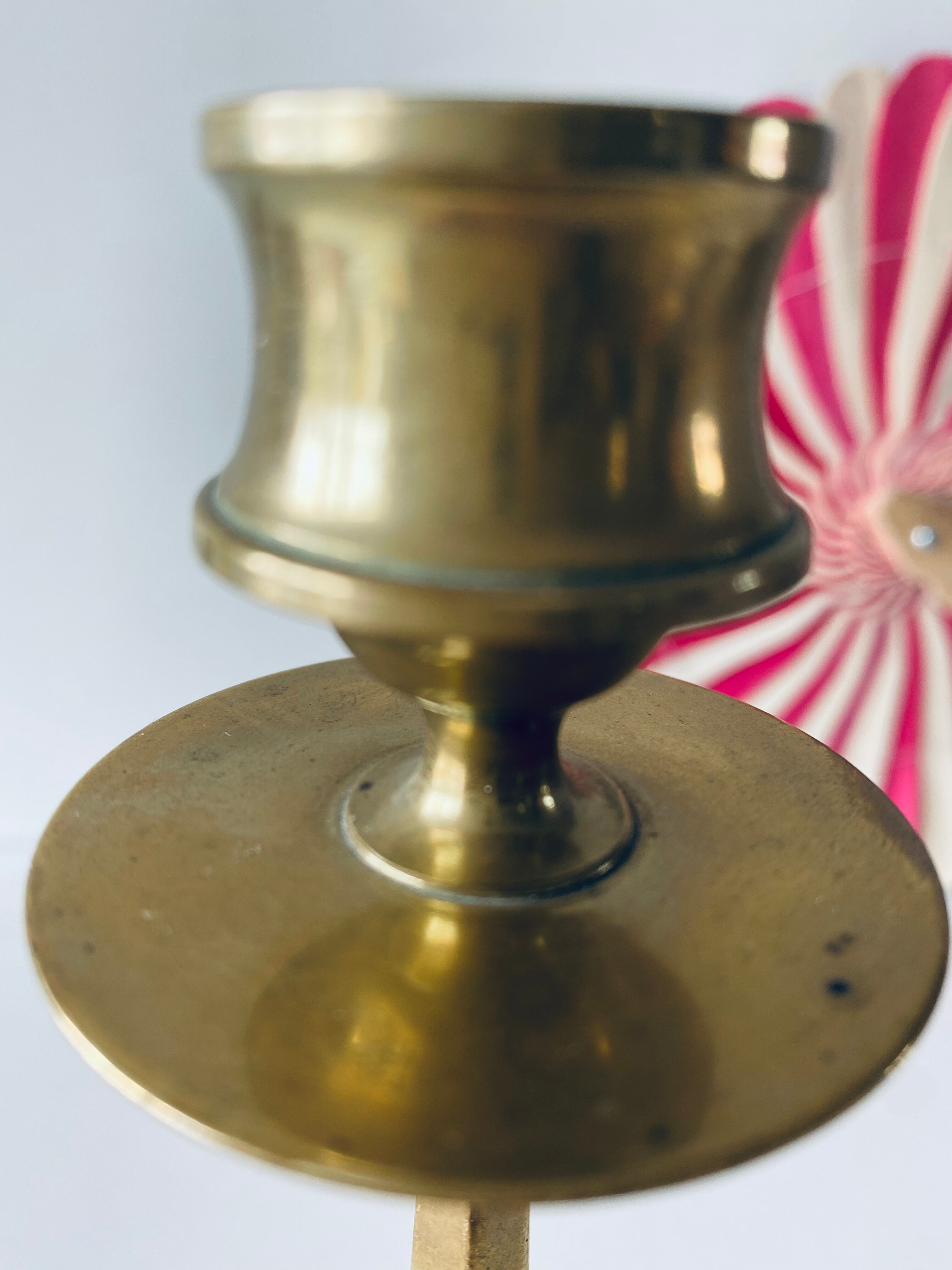 Antique bronze candle holder