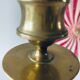 Antique bronze candle holder