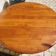Round table, Louis Philippe style, antique patina, its 2 extensions and 4 chairs