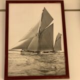 Framed photography sailboat and ocean