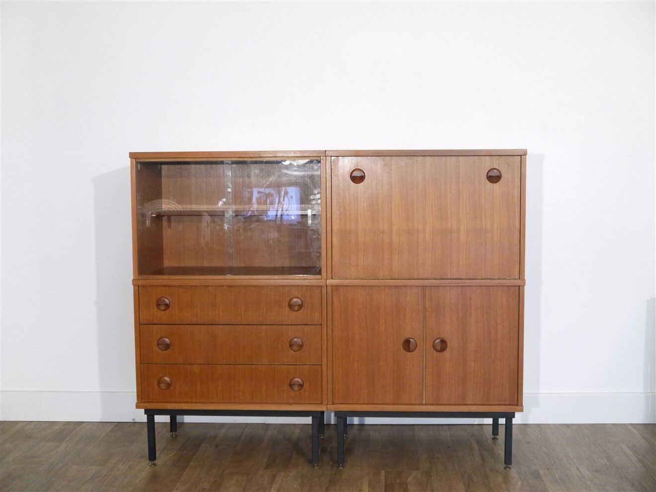 Pair of vintage teak sideboards 1960