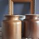 4 old stoneware mustard pots, lab Lagny, vintage France circa 1950/1960