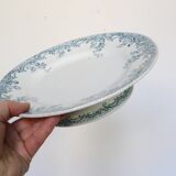 Plate on pedestal, iron earth, model Rocaille de Orchies, French manufacture
