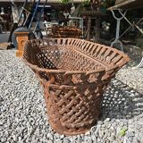 Openwork cast iron planter