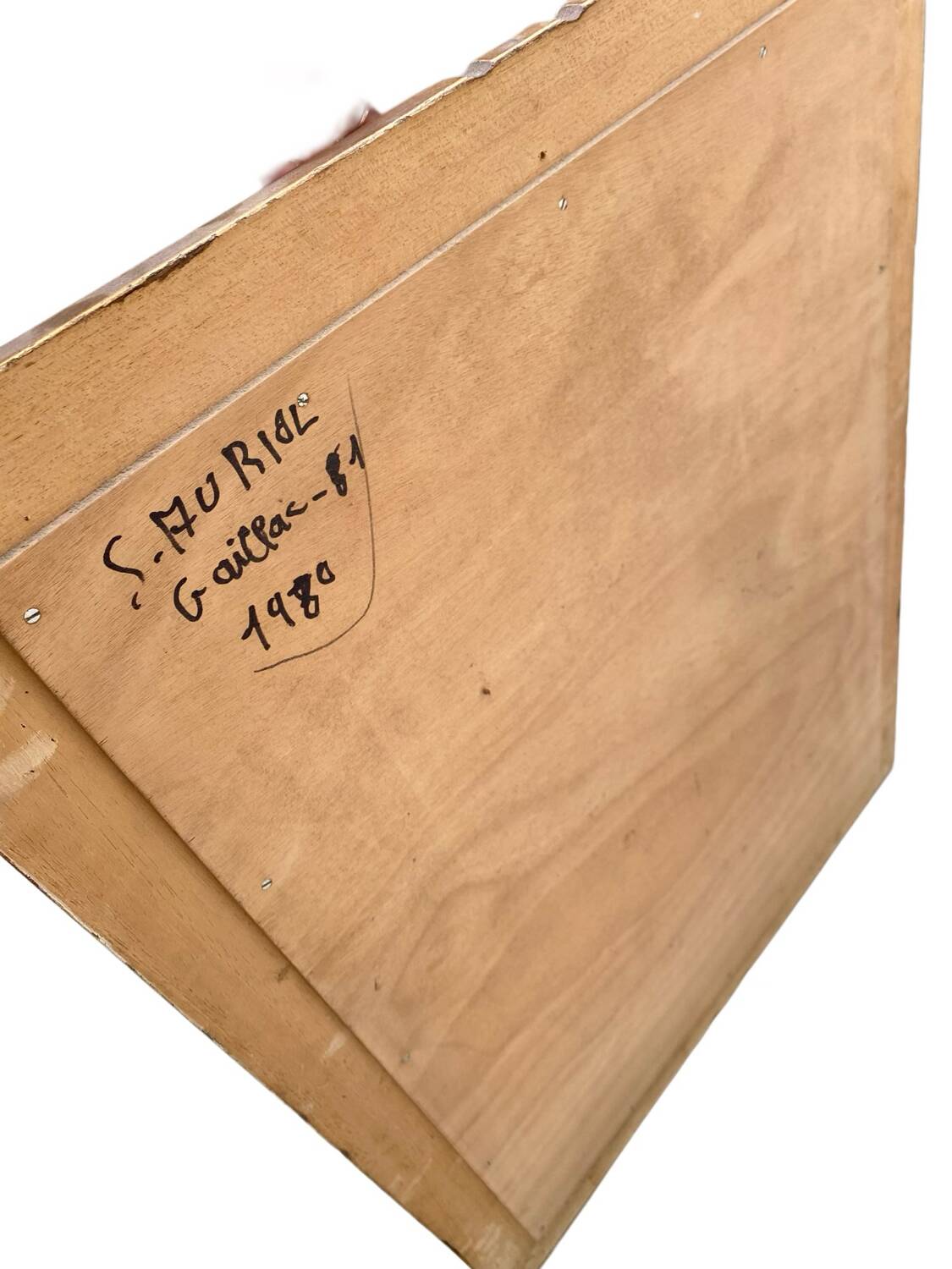 Miroir biseauté en bois doré