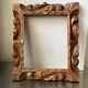 Antique handcarved frame   solid wood 33.5  x 29 cm  opening measurements 23.5 cm x 19 cm cedar wood