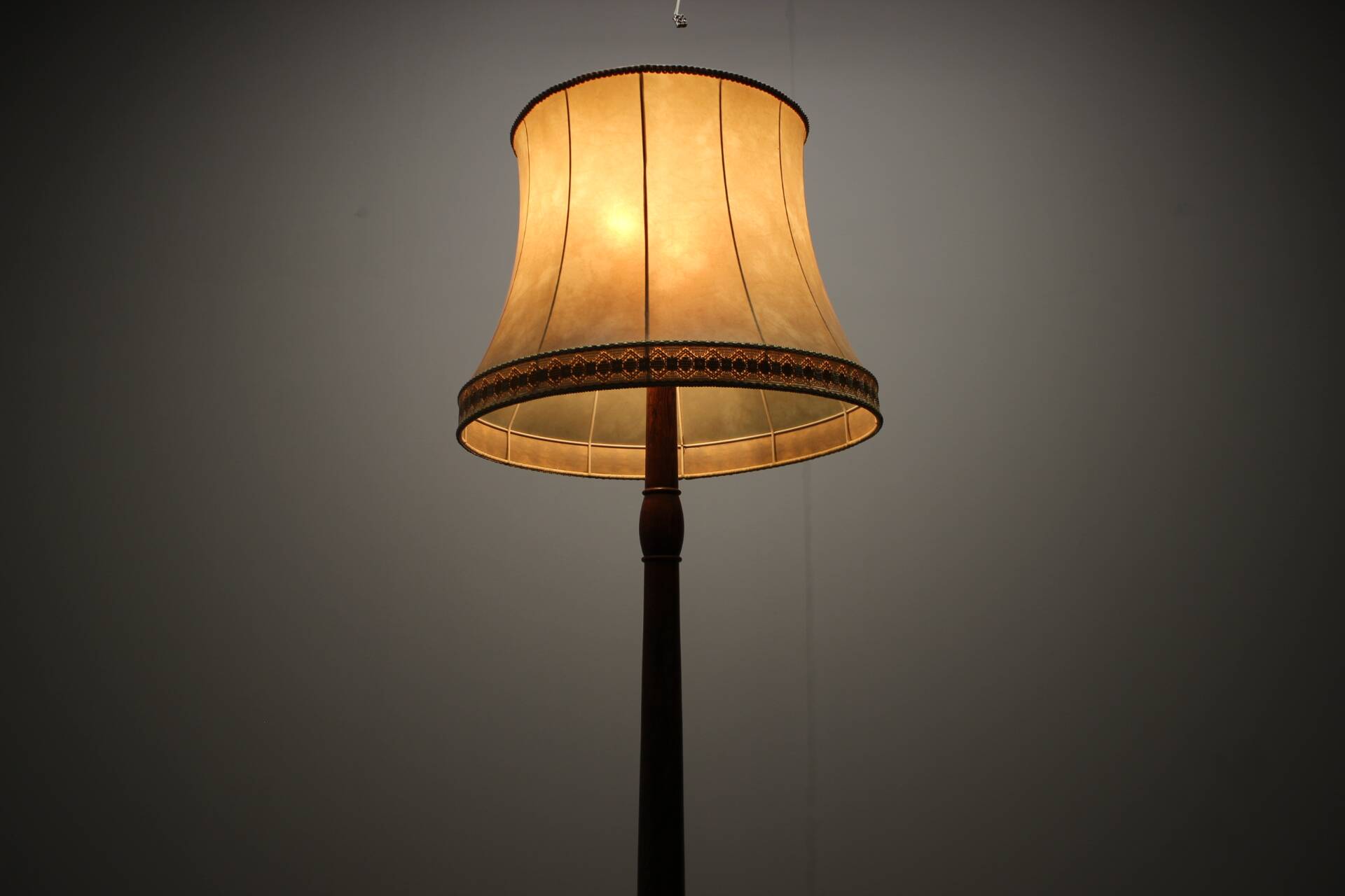 Art Deco floor lamp from the 1930s, Czechoslovakia