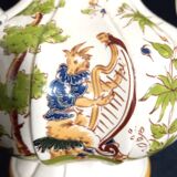 Faience ewer with dragon's head spout - decor 'vieux moustier'