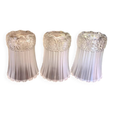 Trio of glass tulips