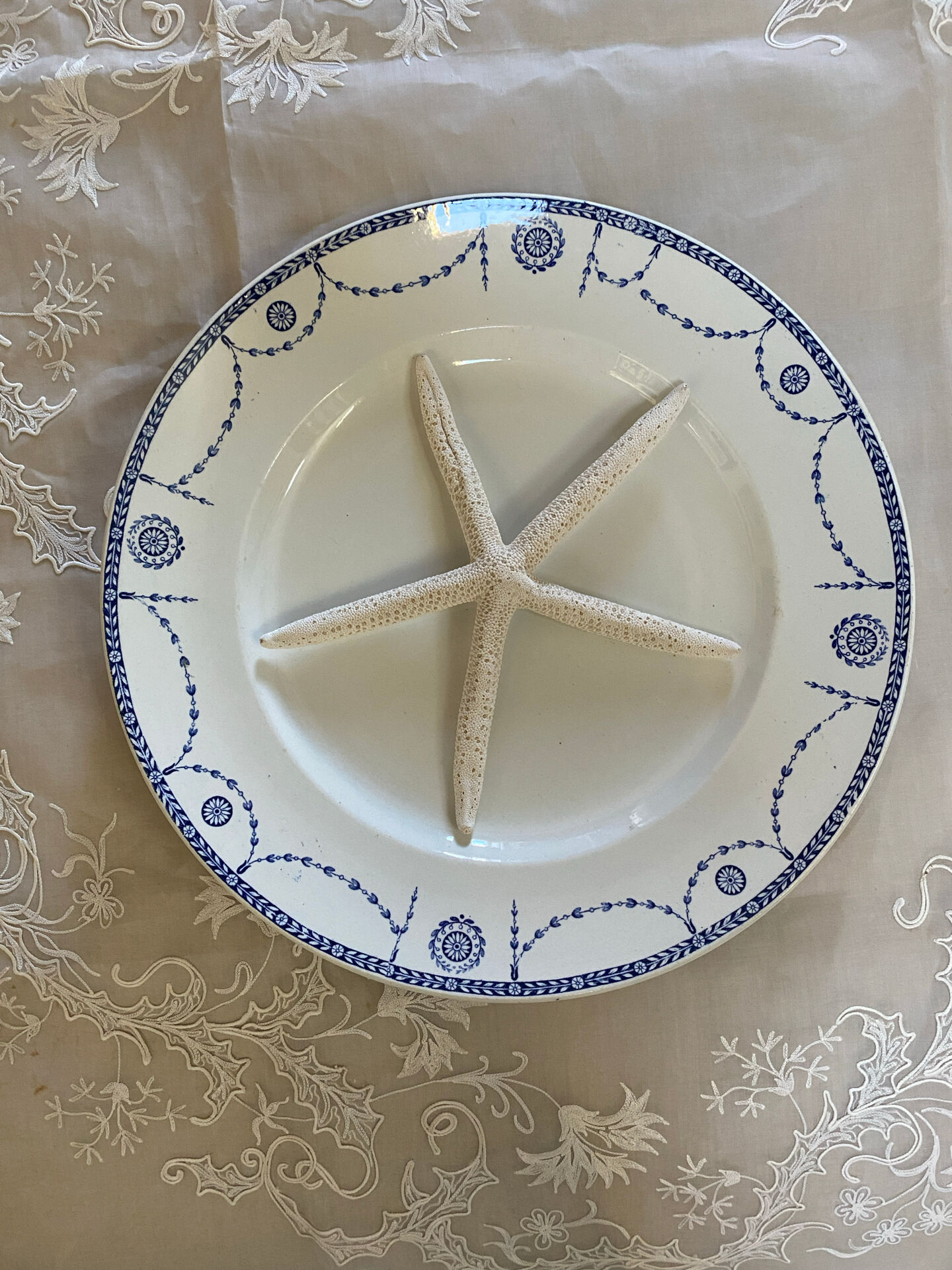 Round ironstone plate model Bonaparte KG Lunéville