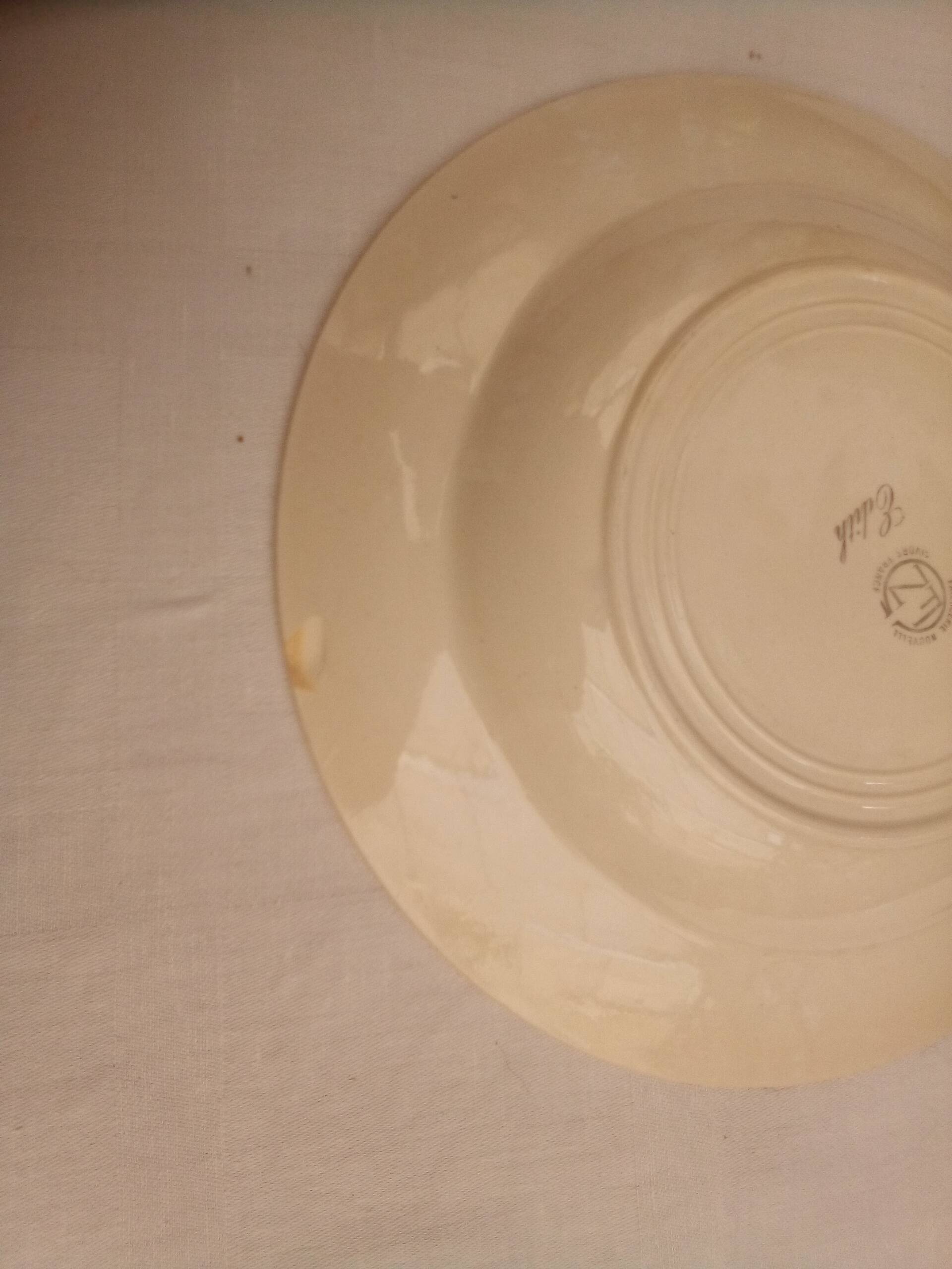 6 Edith soup plates / Faïencerie Nouvelle