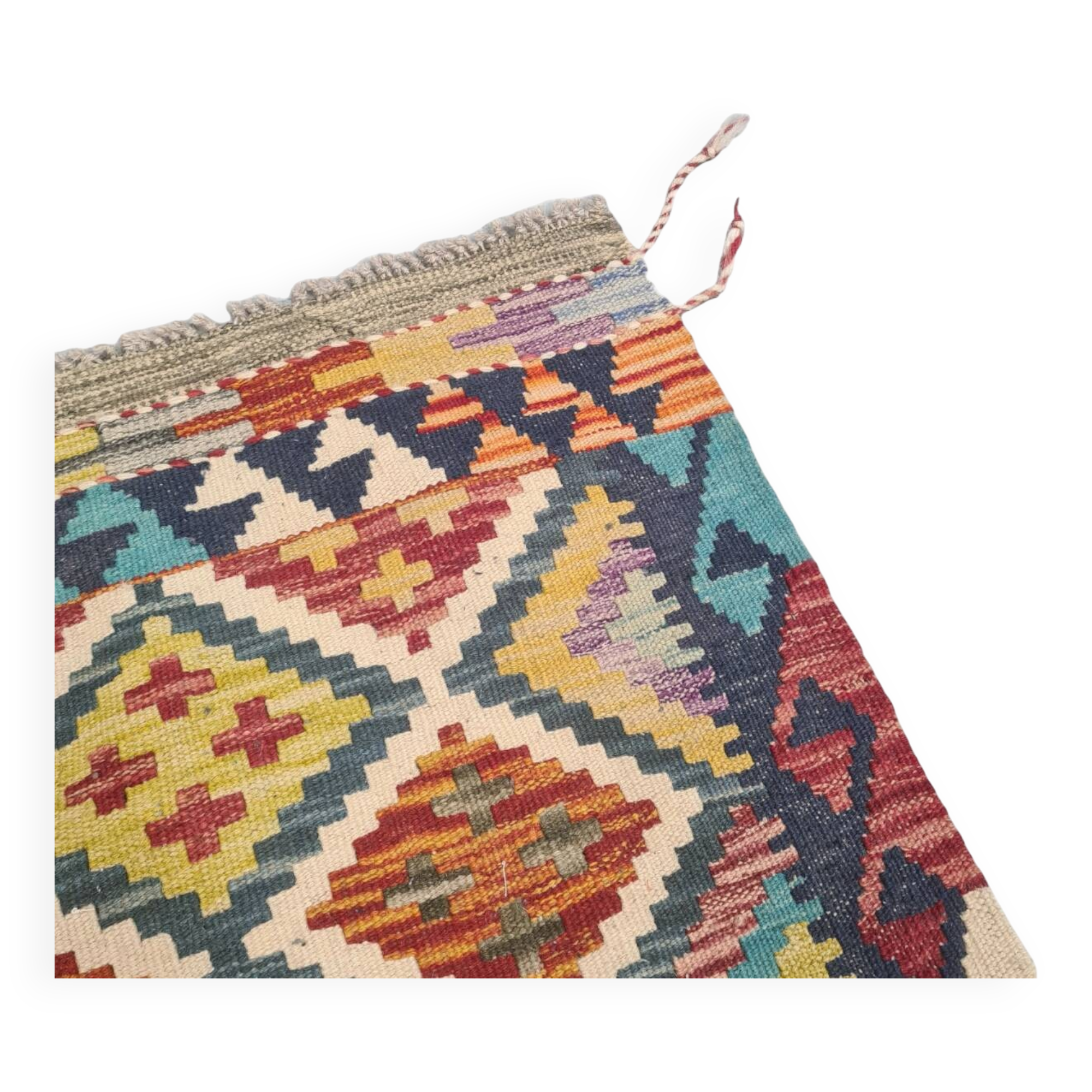 Vintage Afghan Wool Kilim 80x118, 1980s
