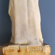 Old plaster statue of the Sacred Heart of Jesus, signed Serein, Made in France.