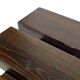 Minimalist vintage sofa design in wengé wood solid slatted bench