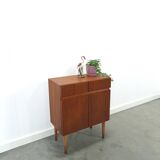 Teak fineer kastje met lades, nr. 2