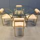 Vintage brass dining set by Belgochrom, 1970s