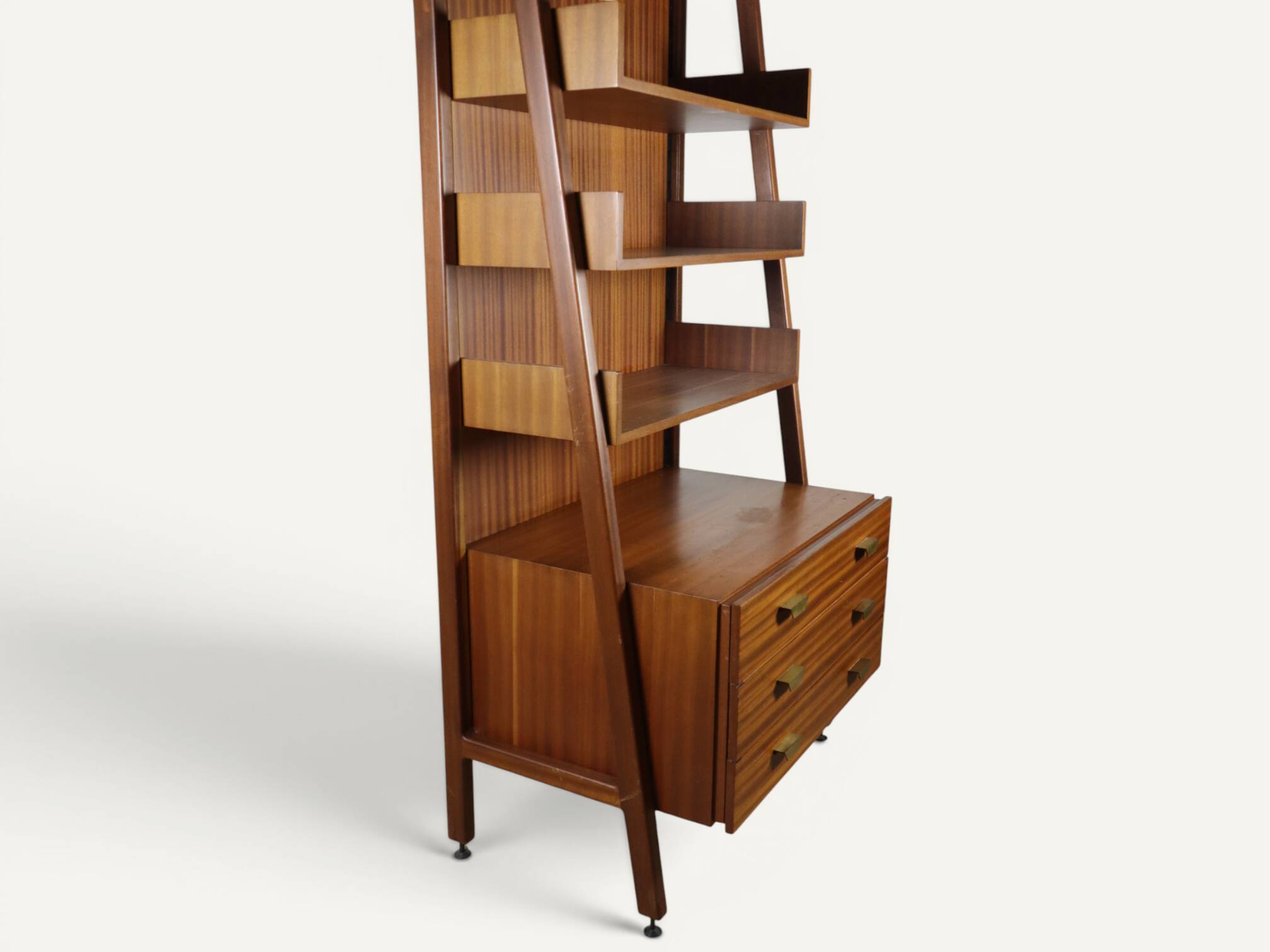Vintage Italian wooden library - 1960s