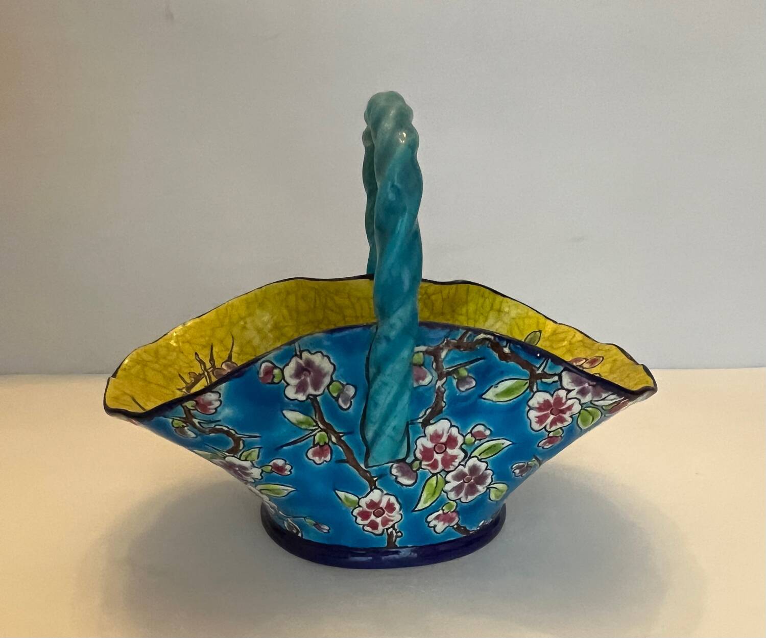 Longwy enamel basket