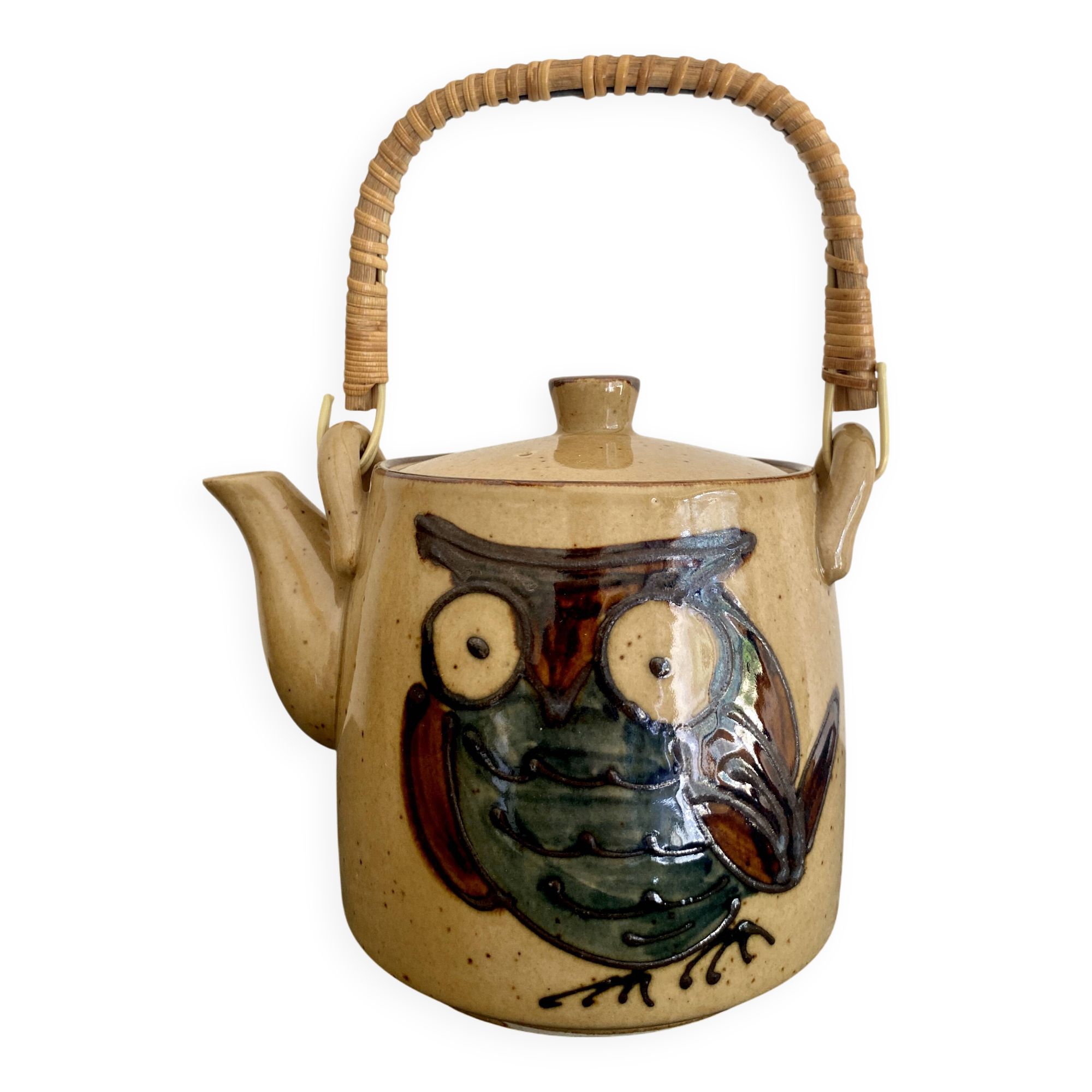 Glazed ceramic teapot, 1980s