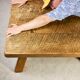 Brutalist solid oak coffee table