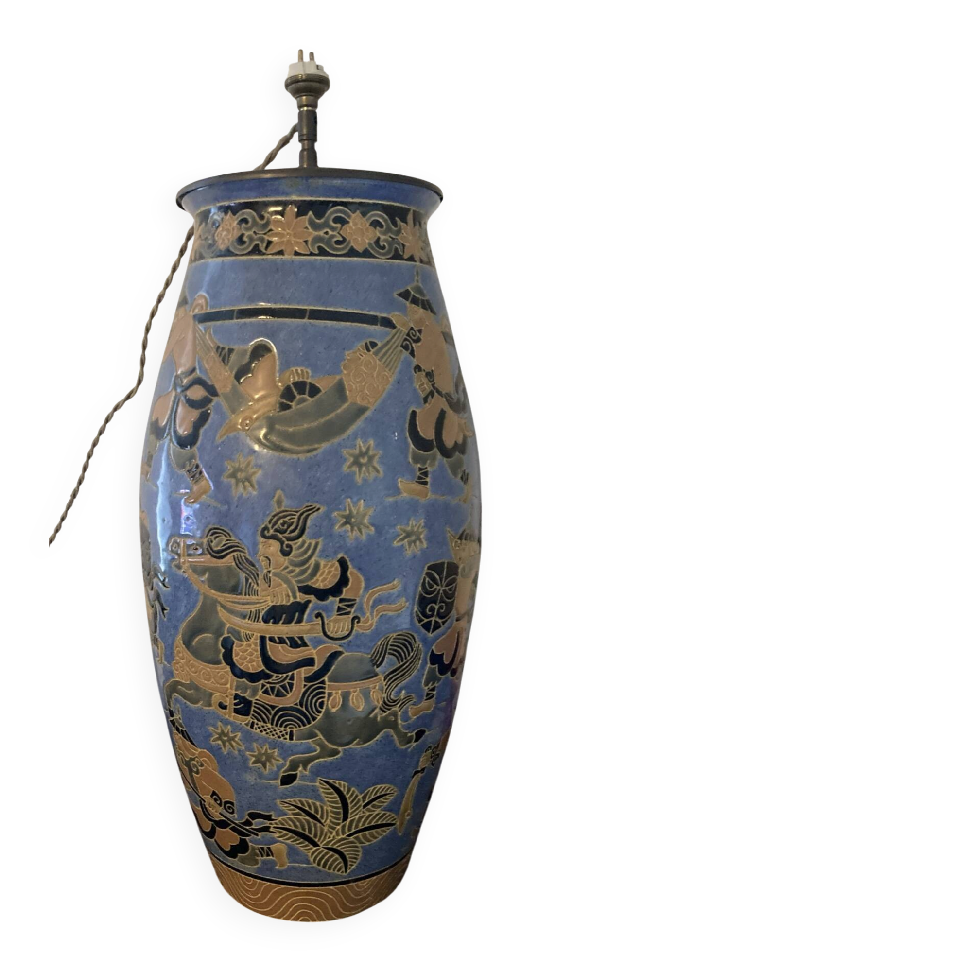 Lamp base, Vietnamese ceramic vase from Biên Hòa.
