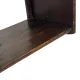 Vintage wooden wall shelve rack in oak brutalist minimalist design