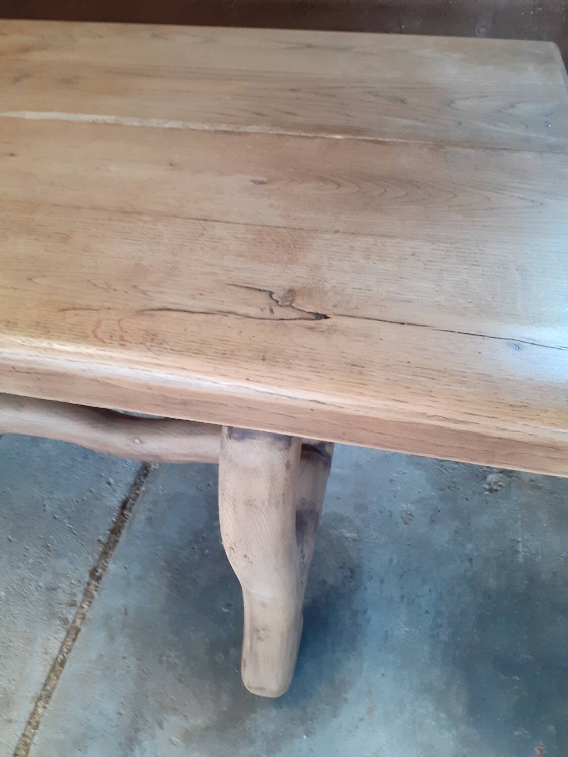 Rustic oak table.
