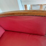 Raspberry red art deco armchair