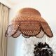 Vintage rattan and wicker pendant light