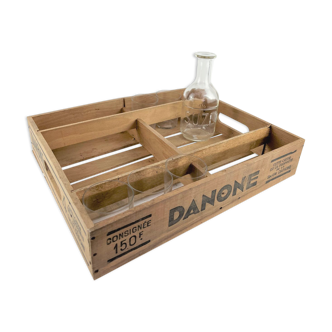 Danone tray consigne 150 francs wood 1950