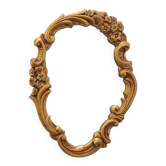 Rococo Style Gilt Mirror with Floral Garlands, Italy, 20th Century