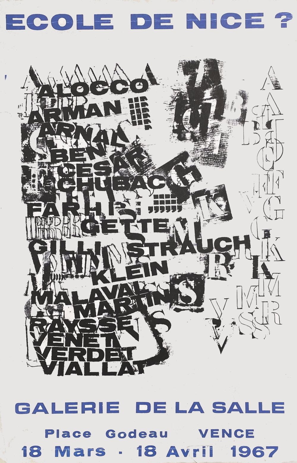 Arman, poster school of Nice galerie de la salle 1997
