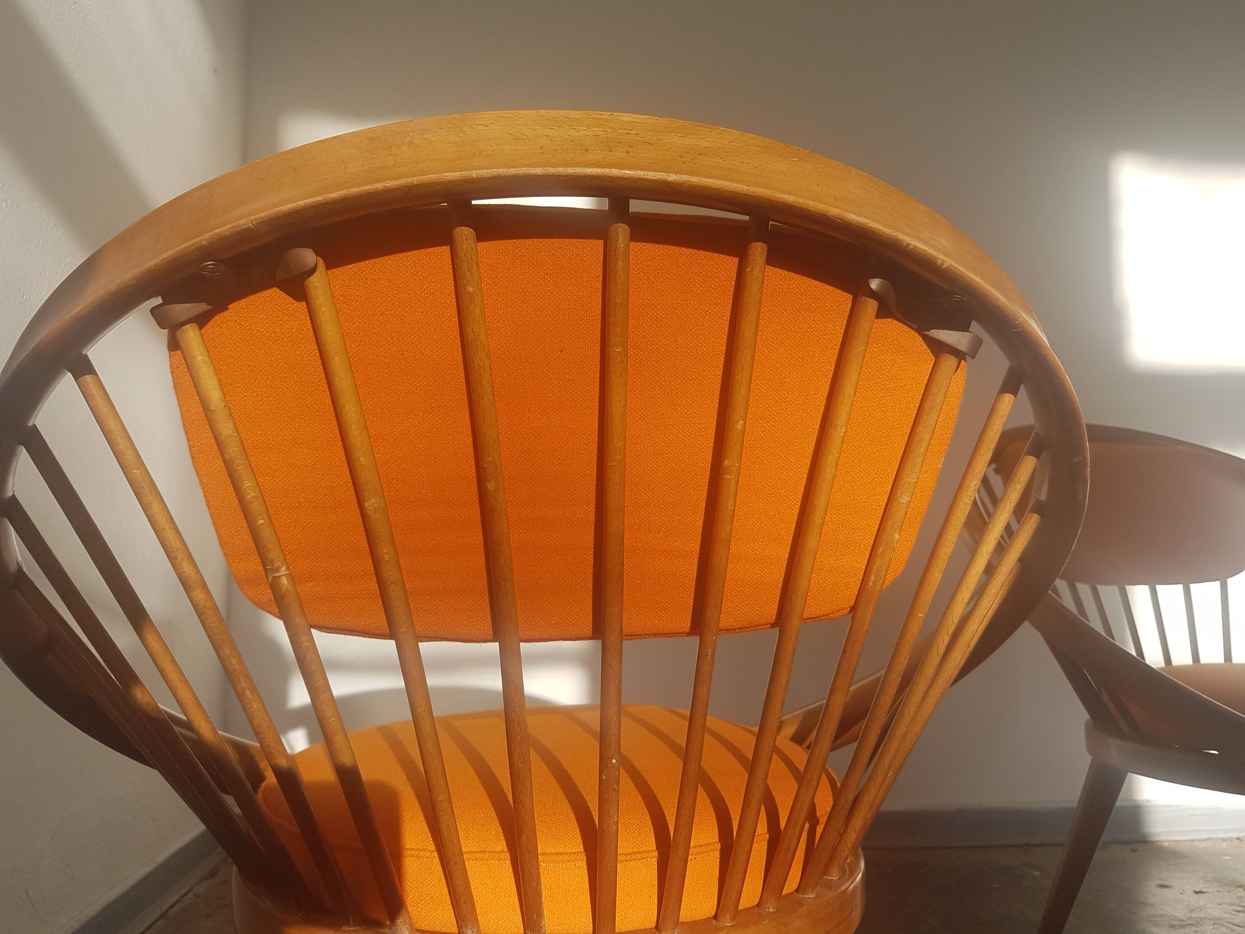 A pair of vintage circle chairs by Yngve Ekstrom