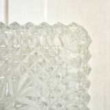 Square ceiling light in molded glass