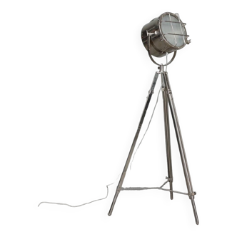 Vintage metal tripod floor lamp