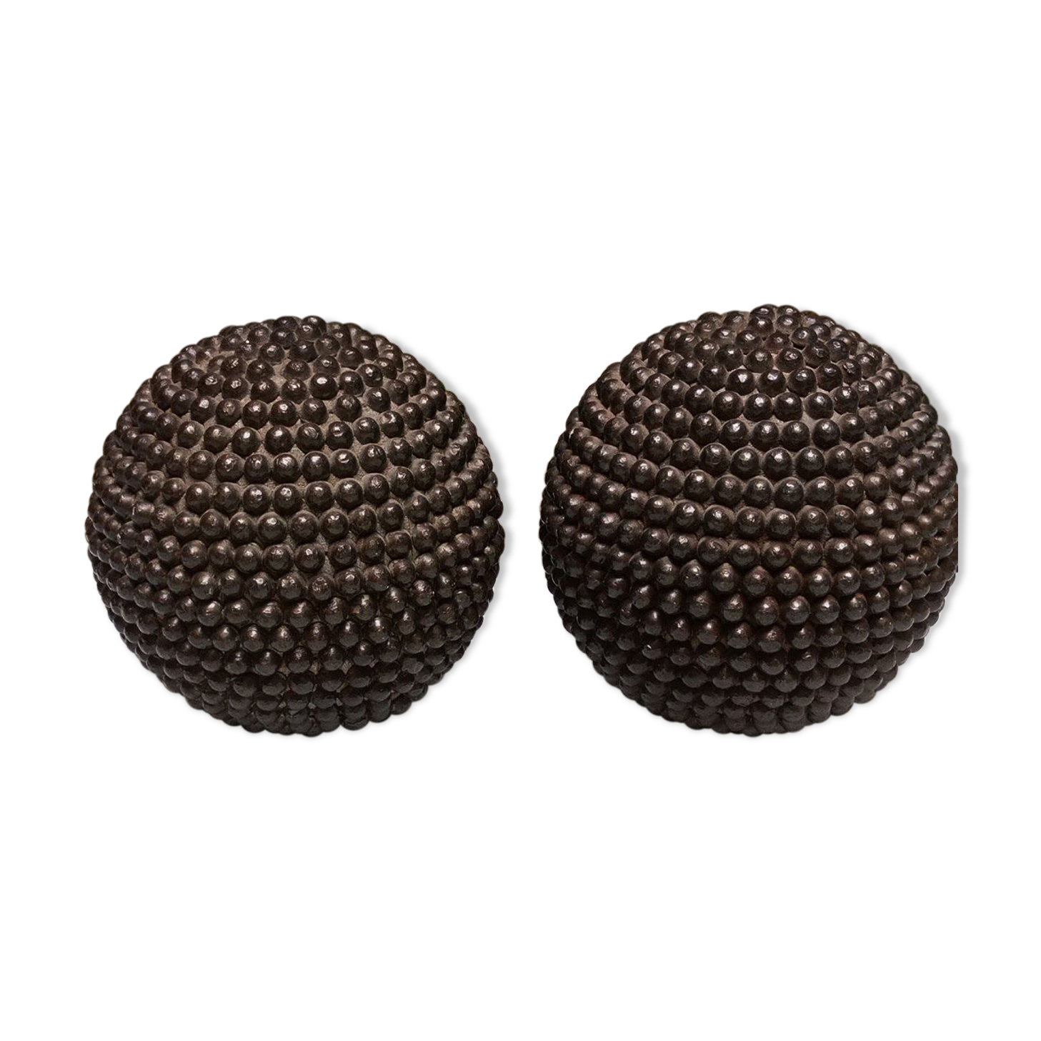 Paire De Boucles D'oreilles Anciennes - Boules Vintage - Modèle (108-6/A1-40)