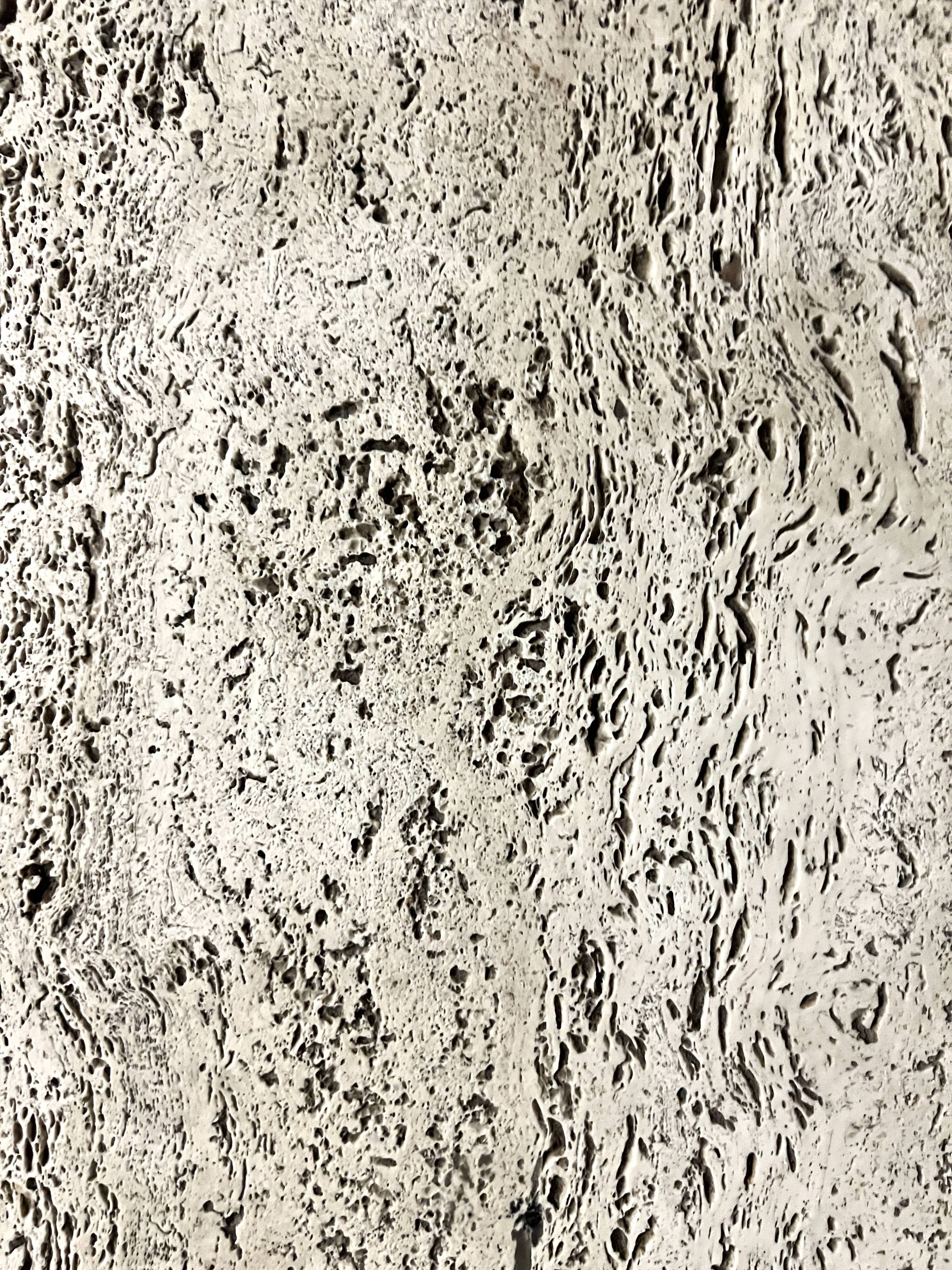 Designer coffee table in raw travertine, mid-20th century, Italy, 1970s