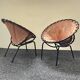 Hans Olsen Suede lounge chair pair for Lusch – 1950s mid-century