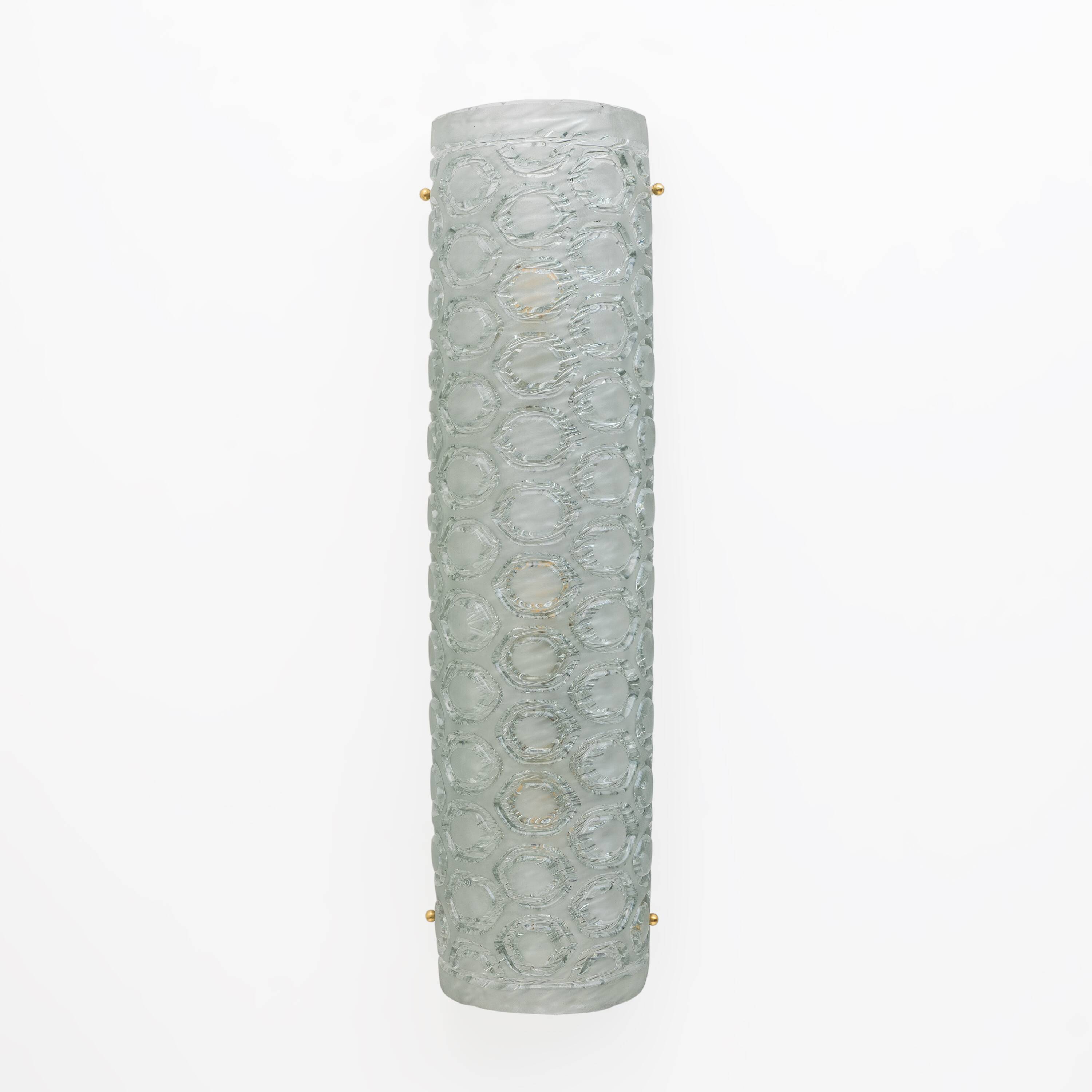 Pair of Modern Light Green Murano Glass Sconces