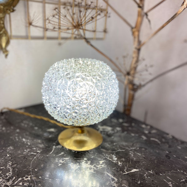 Globe lamp "diamond tips" glass