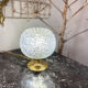 Globe lamp "diamond tips" glass