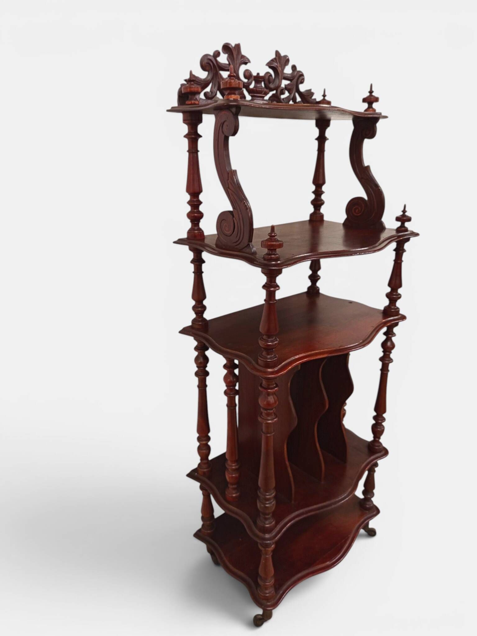 Partition and music cabinet Napoleon III in red wood – Late 19th century