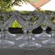 Set of 6 ARQUES crystal champagne glasses. Rambouillet model.