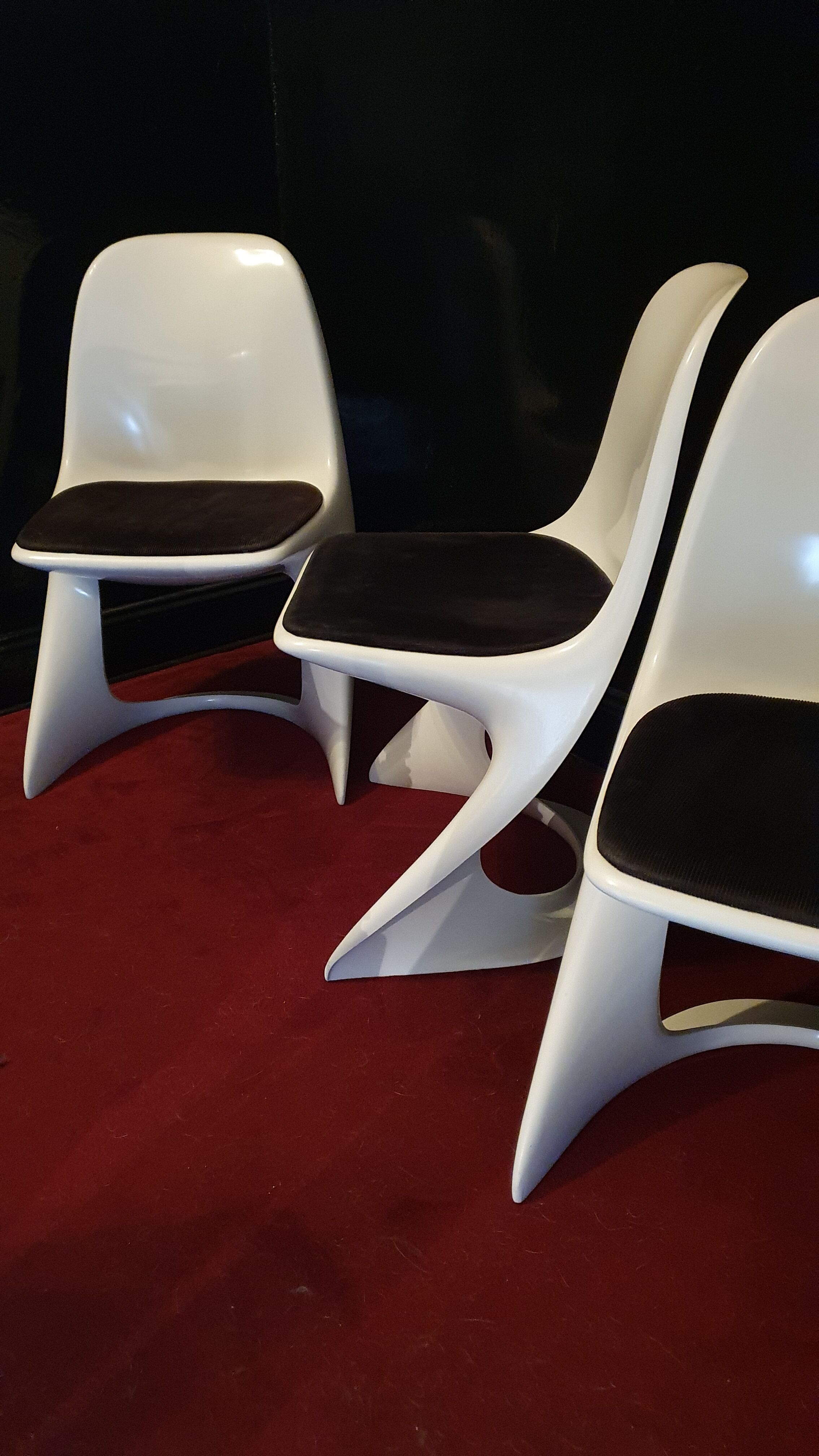 Lot 4 chaises casala vintage par Alexander Begge 1ère édition