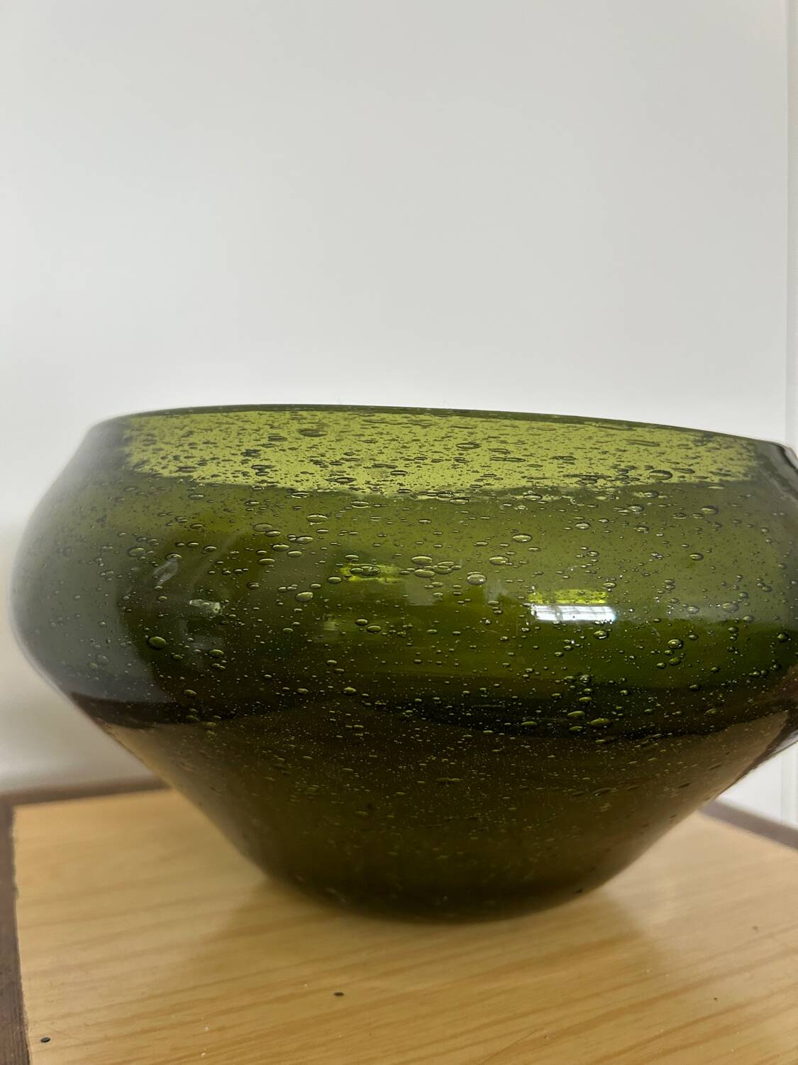 Biot glass salad bowl