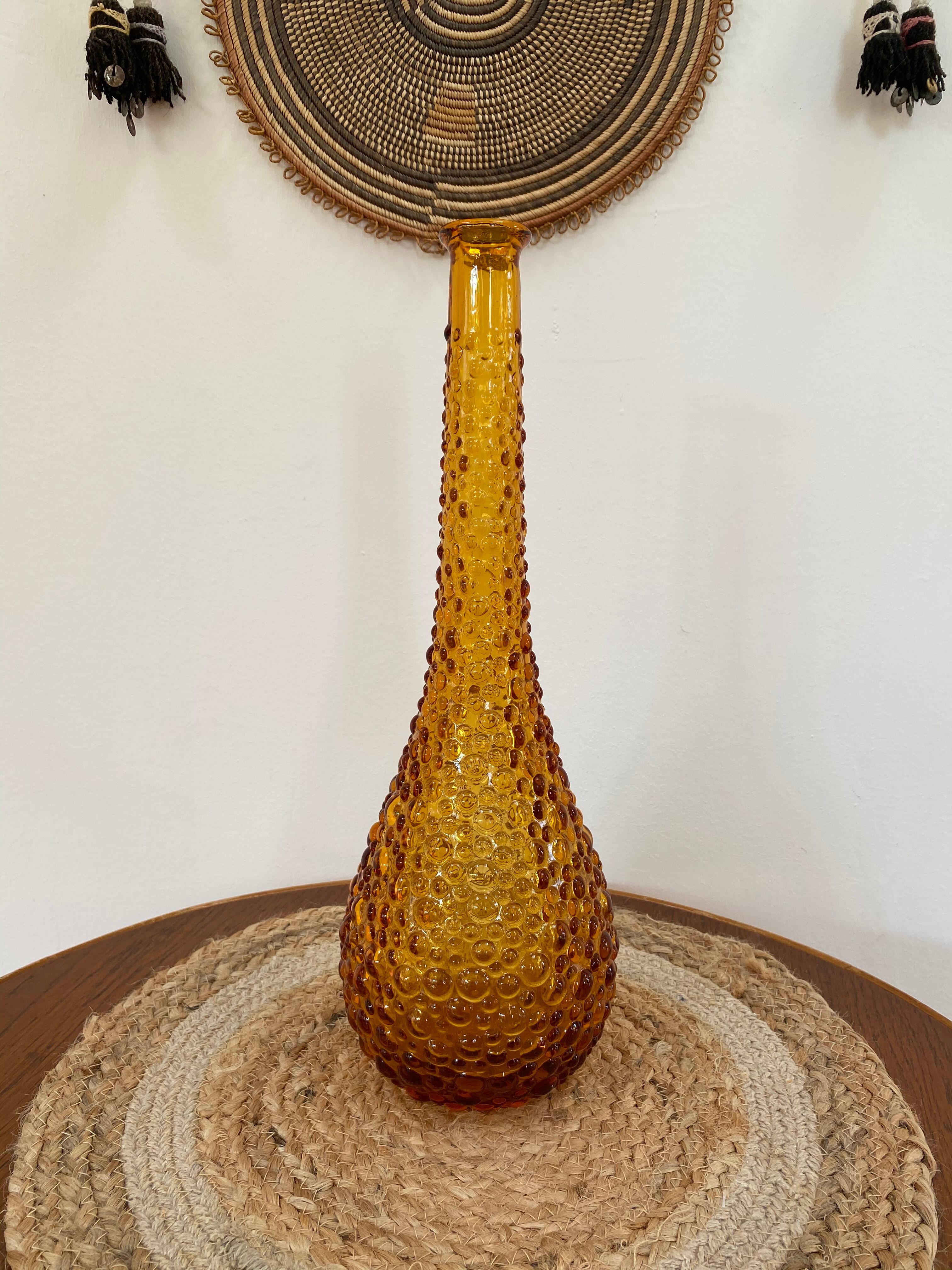 Carafe ambrée italienne d’Empoli