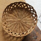 Vintage twisted wicker basket
