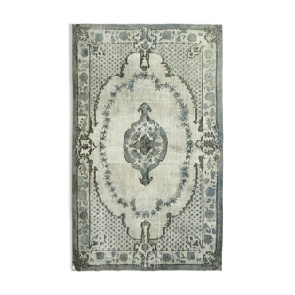 Tapis anatolien tissé à la main années 1970 177 cm x 283 cm tapis gris