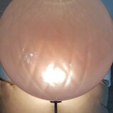 Pink glass globe for chandelier or lamp