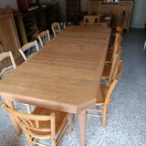Renovated Art Deco table with 3 extensions.